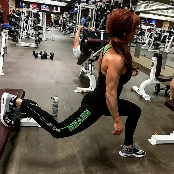 Power Flex Dry-Fit Side Word Printed yoga leggings - Picture 4 of 4